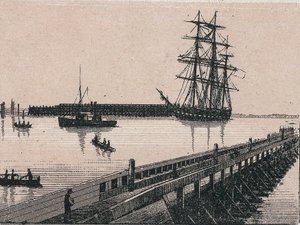 The port of the city of Calais in 