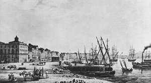 The quays of Bordeaux in 1833 by Unknown artist