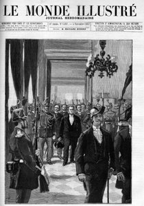 The rented rooms in 1887, with President Charles Floquet at the head (1828-1896). Cover of 