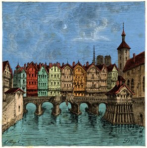 The Small Bridge That Became Pont au Change by Unknown artist