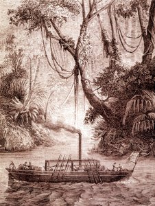 The Steamboat of John Fitch, American Inventor, on the Delaware River Around 1791 by Unknown artist