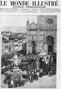 The translation of the remains of Gioacchino Rossini in the Church of Santa Croce in Florence (Italy), in The Illustrous World 1887 by Unknown artist