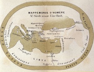 The world map of Homer. 9th century BC by Unknown artist