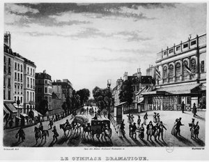 Theatre: The Dramatic Gymnasium of Boulevard Bonne Nouvelle (engraving) by Unknown artist