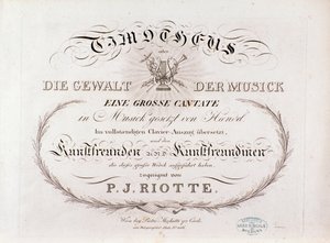 Title page of musical score of Timotheus by G F Handel (1812) by Unknown artist