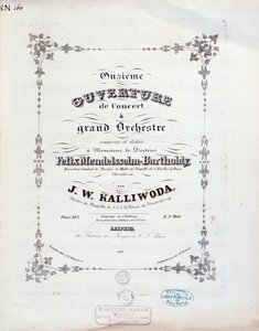 Title page of musical score of Ouverture No. 11 by Kalliwoda by Unknown artist