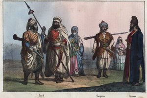 Traditional Kurdish costumes - Georgian - Armenian by Unknown artist
