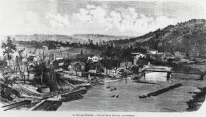 USA: The oil country in Pennsylvania, Oil Creek Valley. by Unknown artist