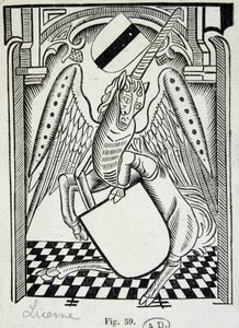 Unicorn - engraving of the 15th century