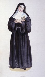 Ursuline (Engraving from an Album on Religious Orders, Paris) by Unknown artist