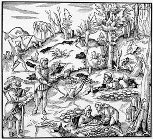 Use of the magic bucket to search for the treasures of the earth by Unknown artist