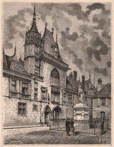 View from the Street of Palais Jacques Coeur in Bourges, France by Unknown