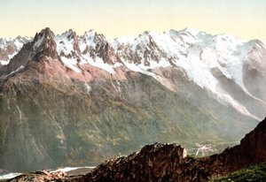 View of Mont Blanc: The Mont Blanc Chain Around 1890 by Unknown artist