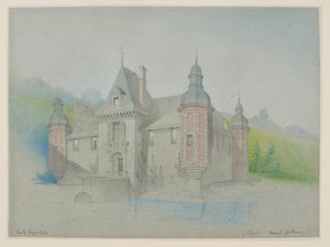 View of a Château on a River by Unknown artist