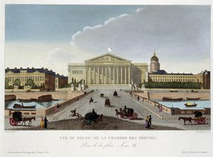 View of the Palais de la Chambre des Deputes - in Vues de Paris by Courvoisier by Unknown artist