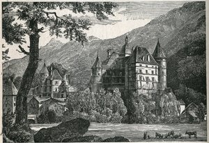 View of the castle of Vizille in Isere. by Unknown artist