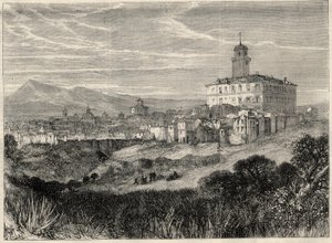 View of the city of Monterotondo in Italy by Unknown artist