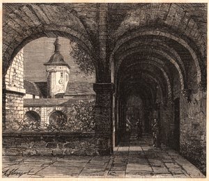 View of the Cloister of the Abbey of Solesmes by Unknown