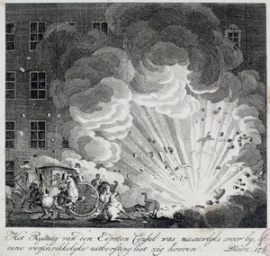 View of the Explosion of the Infernal Machine of the Rue Saint Nicaise in Paris on the 3rd Nivose an IX by Unknown artist