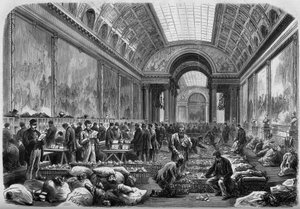 View of the Gallery of the Battles of the Castle of Versailles, Where the Post Office is Installed by Unknown artist