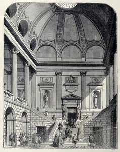 View of the vestibule and staircase of the theatre of Bordeaux under Louis XV - in France and the French through the centuries