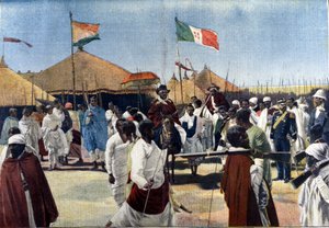 Visit of Menelik II, King of Ethiopia, to the President of the Italian Plenipotentiary Ciccodicola by Unknown artist
