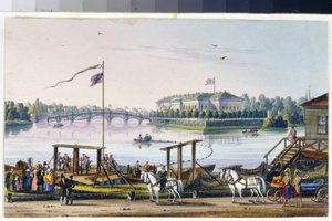 View of the Palace on Kamenny Island in Saint Petersburg (Album of Marie Taglioni) by Unknown artist