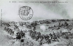 War of 1870: Bavarian Artillery Taking Position by Unknown artist