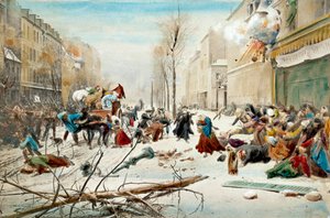 The siege of Paris in 1870, bombardment by the Prussians