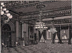 Washington, United States: view of the East Room, White House. in 