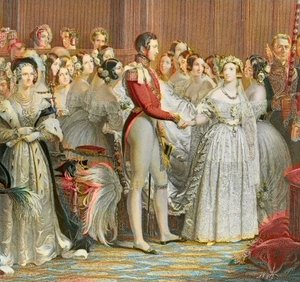 Wedding Of Queen Victoria with Prince Albert of Saxony Cobourg Gotha in Saint James Palace in London February 10th 1840 by Unknown artist