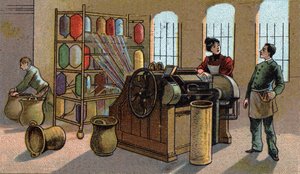 Wool industry, combing