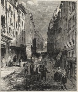 Works rue de la Montagne Sainte-Genevieve in the 5th arrondissement of Paris in 1858. by Unknown artist