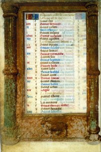 Zodiac Capricorn and Saints of the month of December - miniature Middle Ages by Unknown artist