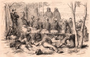 Zouave Group taking rest at Chalons camp by Unknown