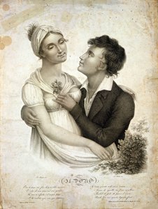 Genre scene representing a couple
