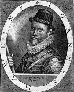 Portrait of Sir John Hawkins, English Admiral. Engraving from 1620 by Unknown artist