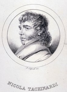 Portrait of the Italian tenor Nicola Tacchinardi