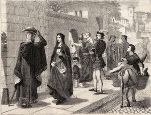 The first meeting of Laure (Laura de Noves) by Unknown artist