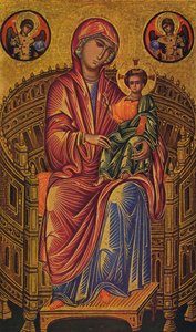 Enthroned Madonna and Child by Unknown Byzantine school