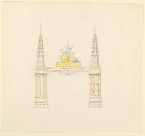 Chimney-piece, West Wall of Music Room, ca. 1820 by Unknown artistUnknown artist