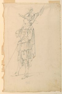 Costume Design: A Halberdier for a Ballet, ca. 1720 by Unknown artistUnknown artist