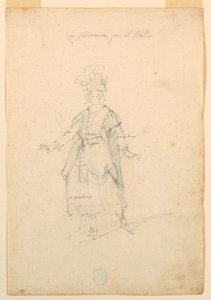 Costume Design: A Woman Singer for a Ballet, ca. 1720 by Unknown artistUnknown artist