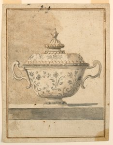 Drawing, Covered Ceramic Dish, 1750–90 by Unknown artistUnknown artist