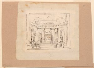 Curtain Design, Curving Gateway Antique Architecture by Unknown artistUnknown artist