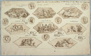 Decoration for the Ceiling of a Bedroom in Villa Aldini, Montmorency, 1813 by Unknown artistUnknown artist