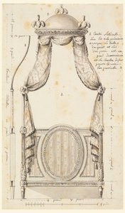 Design for a Bed in the Polish Style, 1780 by Unknown artistUnknown artist