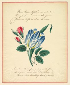 Greeting Card, "From thence together we will love...", ca. 1819 by Unknown artistUnknown artist