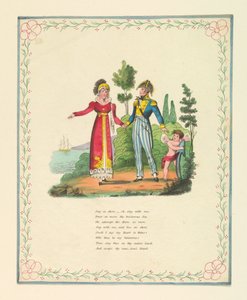 Greeting Card, "Stay on shore, - oh, stay with me...", ca. 1821 by Unknown artistUnknown artist