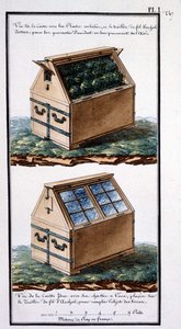 View of the Box with Packed Plants, and Archal Wire Mesh on Top: To Guarantee Them from Accident by Providing Air. View of the Body Same with Its Glass Frames, Placed on the Archal Wire Mesh